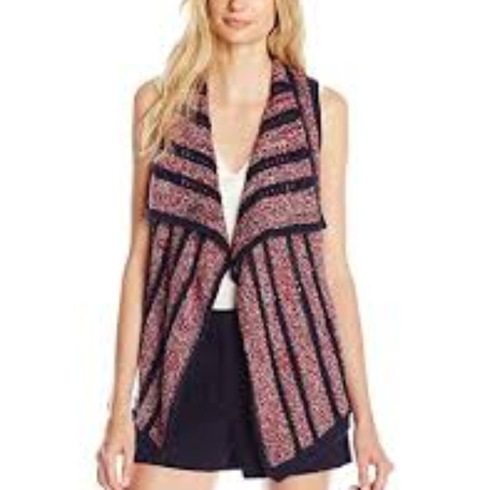 Lucky Brand | Striped America Crochet Vest S
